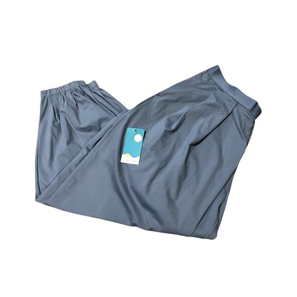 Halara Mid Rise Side Pocket Relax Resort Joggers Sz Large Womens Grey Pleated Fr - Picture 4 of 12